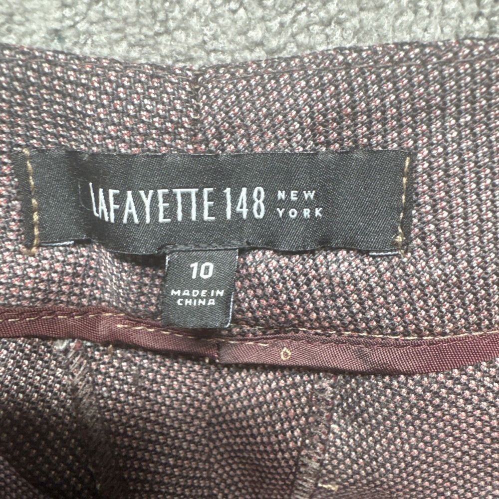 Lafayette 148 New York Pants Womens 10 Brown Menswear Inspired Tailor Trousers‎ - Picture 8 of 9